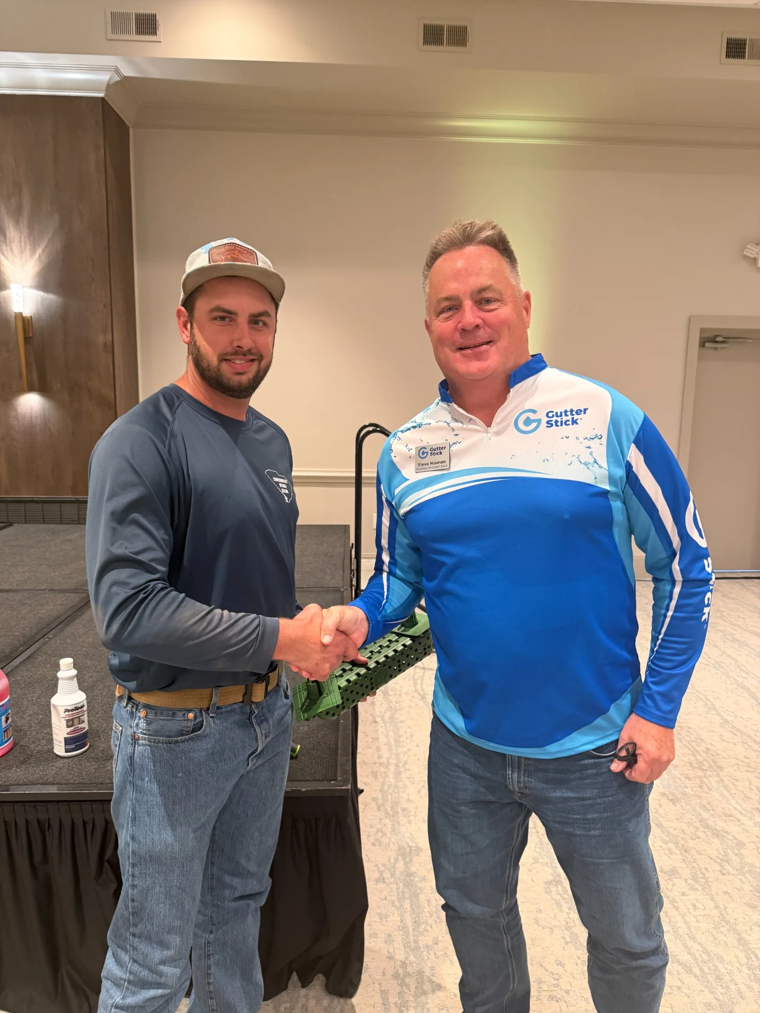 Vendor building relationships with a contractor at Back to the Basics